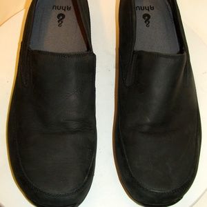 AHNU PRO Mens Black Leather Loafers Shoes Size 13M